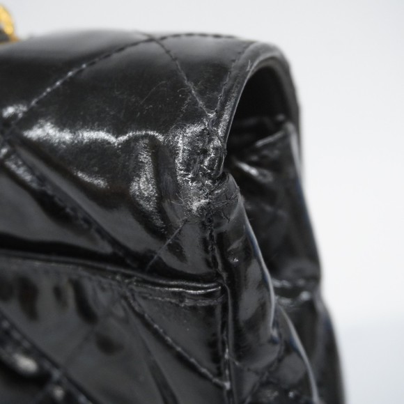 Chanel Shoulder Bag Matelasse Patent Leather Black Women's - Picture 13 of 16